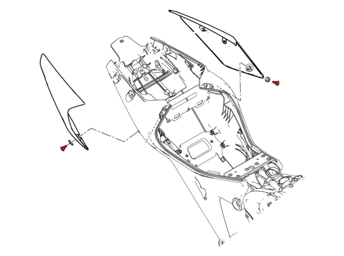 KV343 - CNC RACING Ducati Monster 950 (2021+) Seat Cover Screws