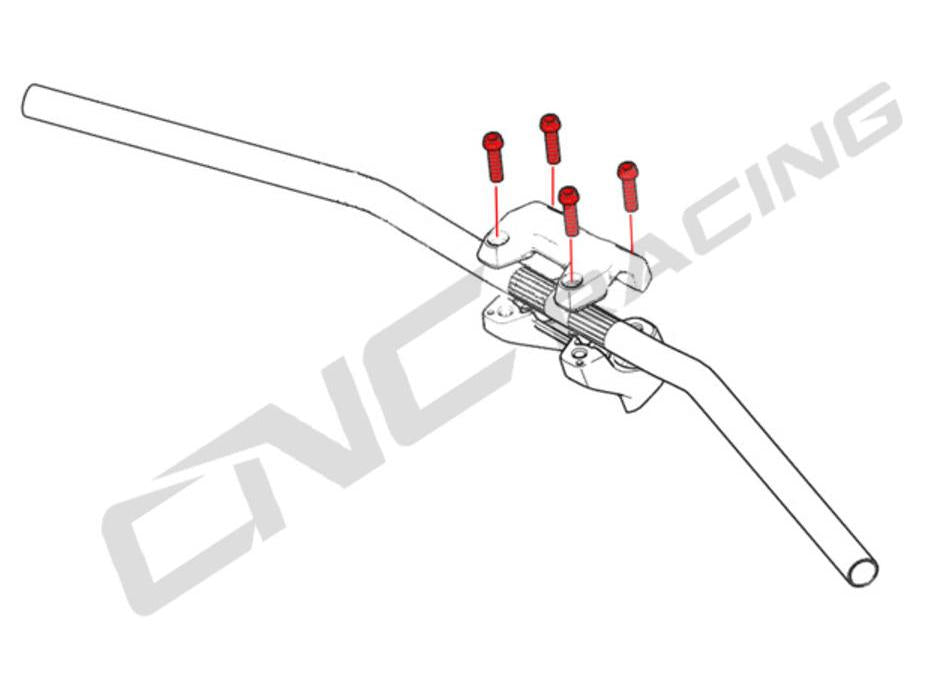 KV395X - CNC RACING Ducati Titanium Handlebar Clamp Bolts (M8x30)