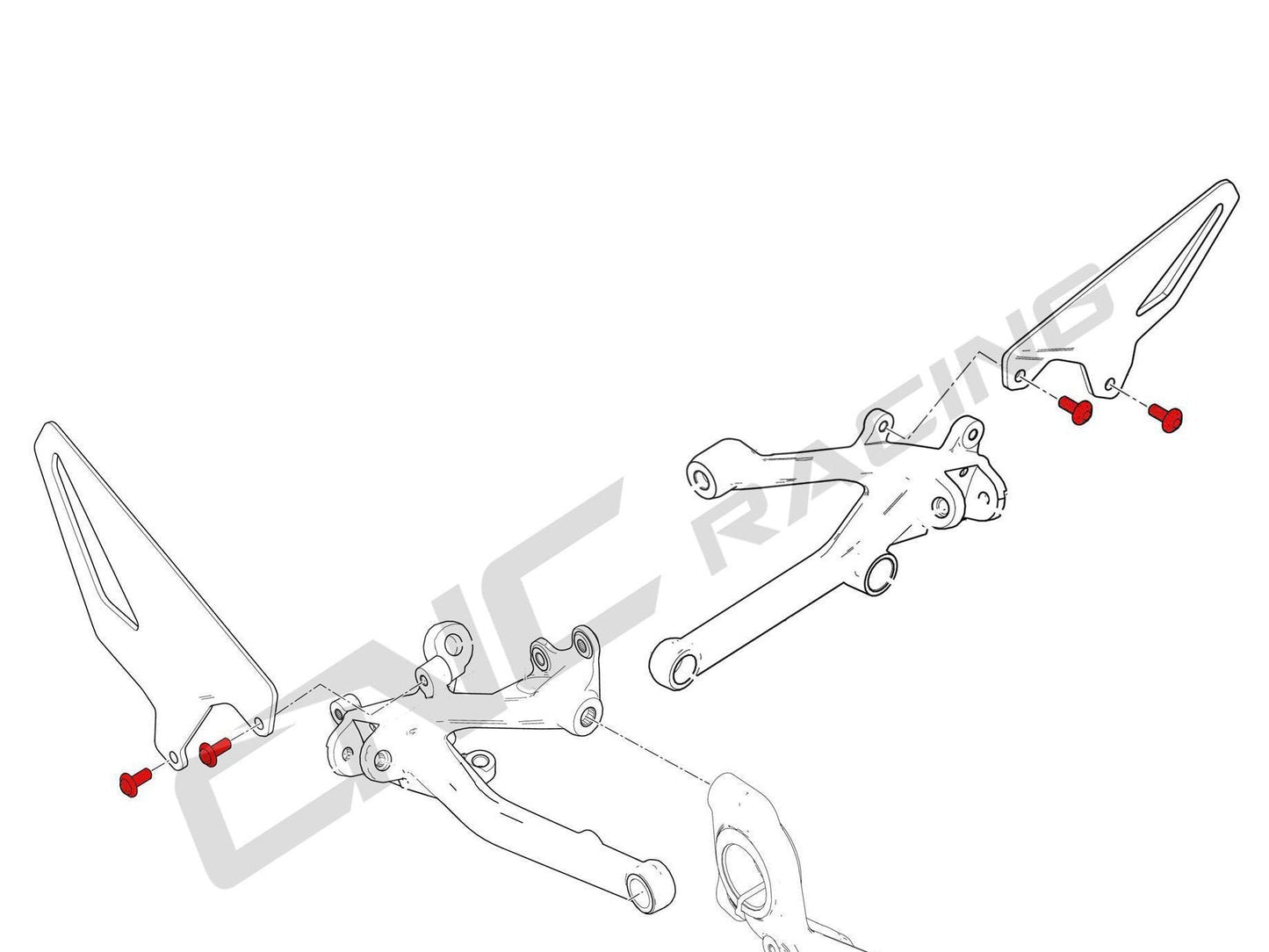 KV398 - CNC RACING Ducati Panigale V2 (2012+) Heel Guard Screws