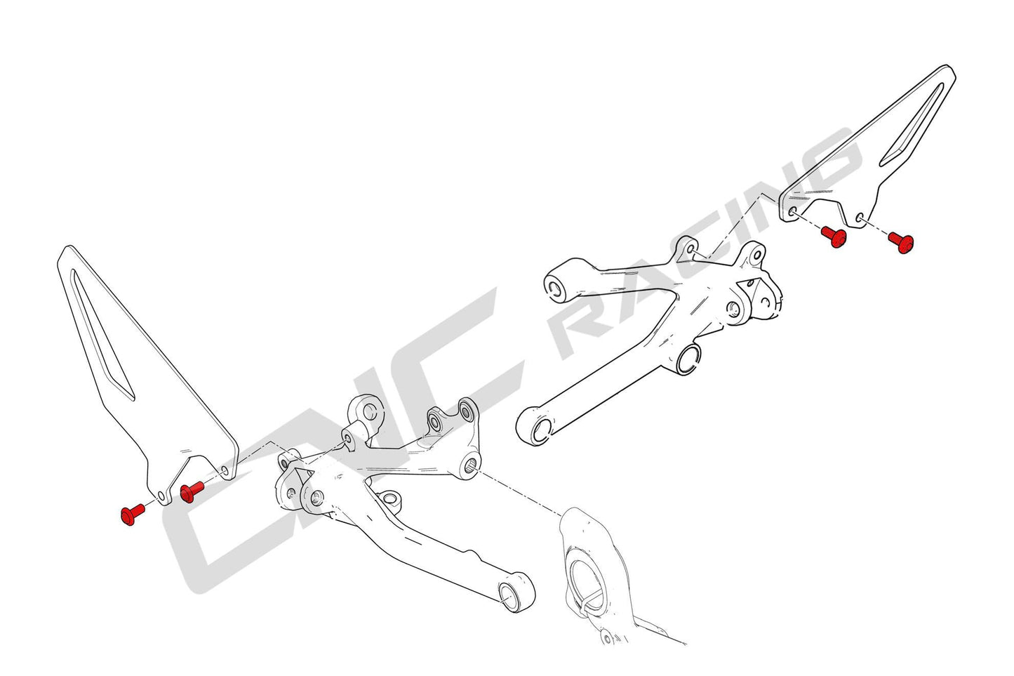 KV398 - CNC RACING Ducati Panigale V4 / Streetfighter Heel Guard Screws