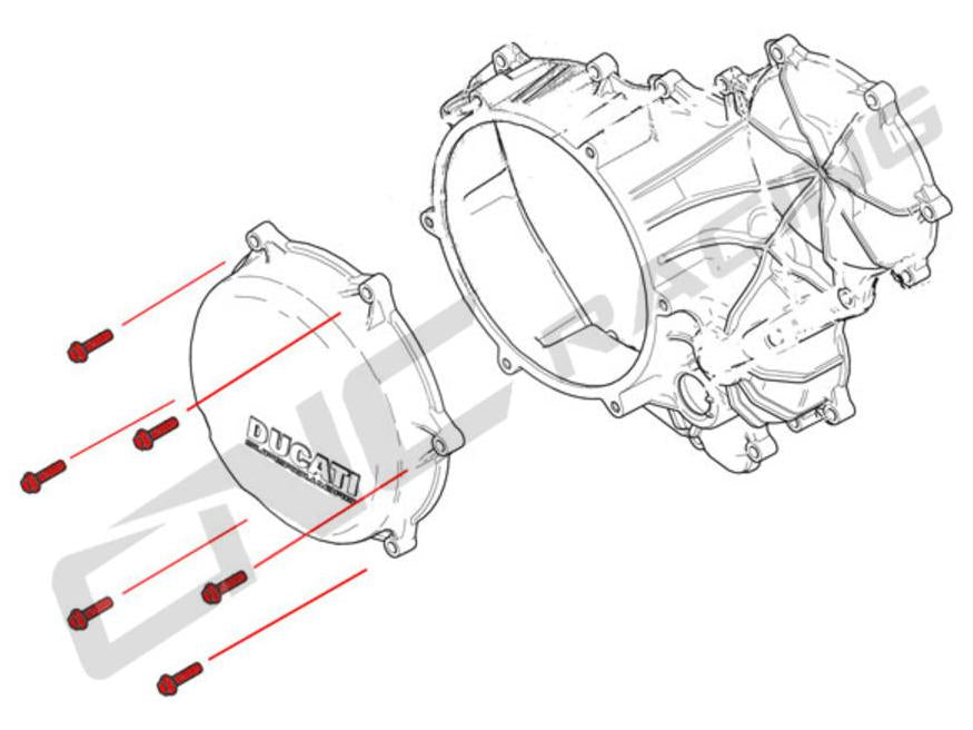 KV430X - CNC RACING Ducati Panigale / Streetfighter Titanium Clutch Cover Bolts