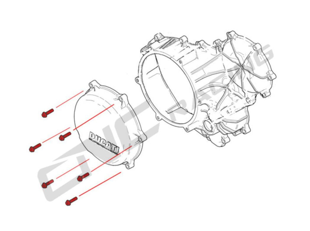 KV430X - CNC RACING Ducati Panigale / Streetfighter Titanium Clutch Cover Bolts