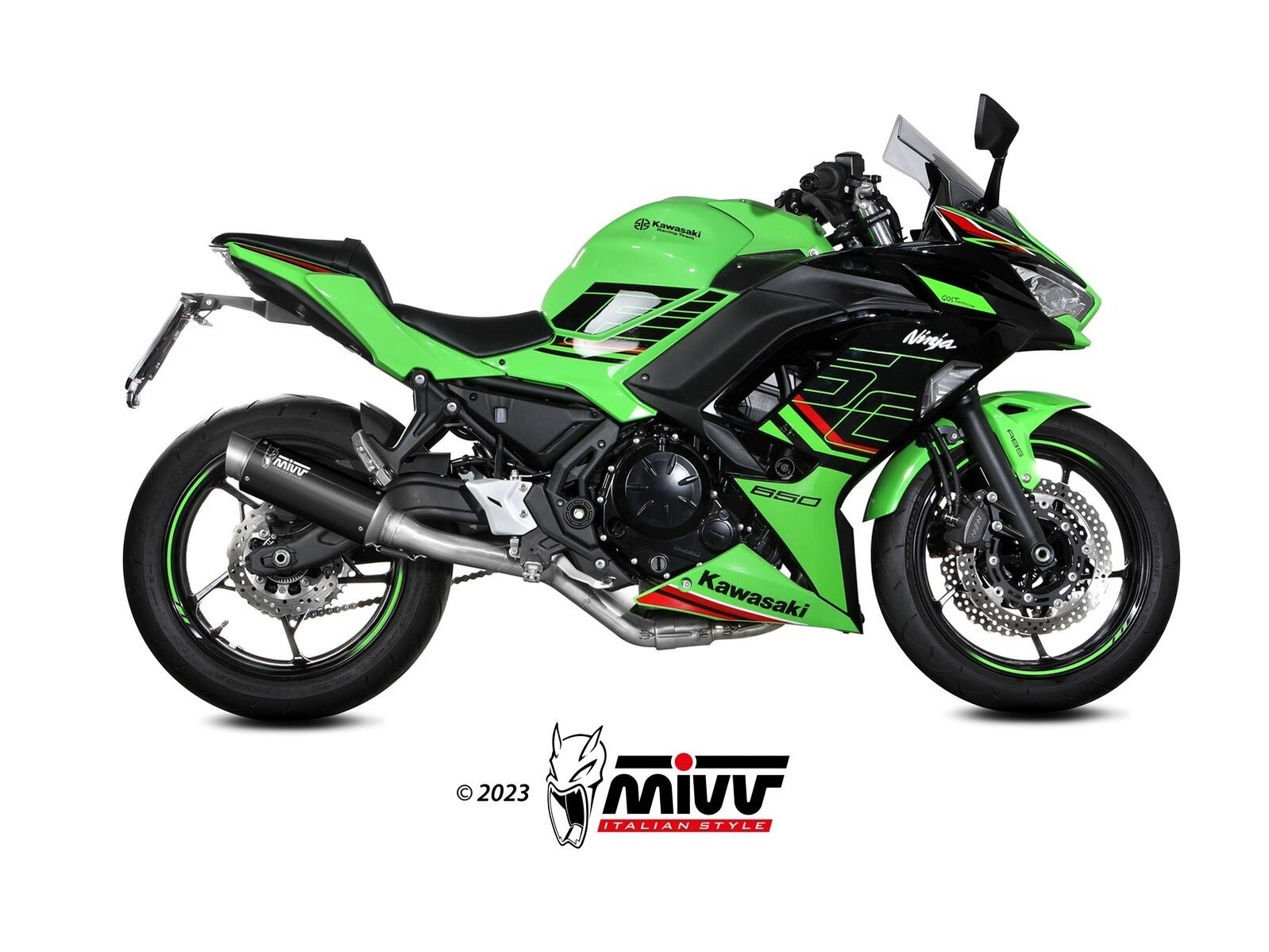 MIVV K.058 KAWASAKI NINJA 650 ( 2024+ ) Full System High Exhaust "GP Pro" (black; approved) – Accessories in the 2WheelsHero Motorcycle Aftermarket Accessories and Parts Online Shop