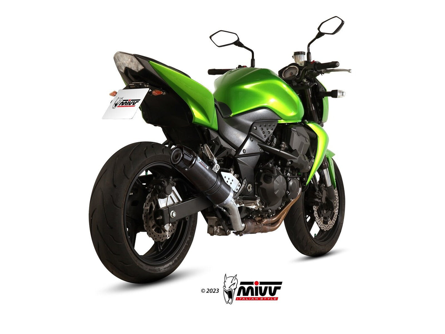 MIVV K.018 KAWASAKI Z 750 ( 2007 / 14 ) Slip On Exhaust "GP" (carbon + cap; approved) – Accessories in the 2WheelsHero Motorcycle Aftermarket Accessories and Parts Online Shop