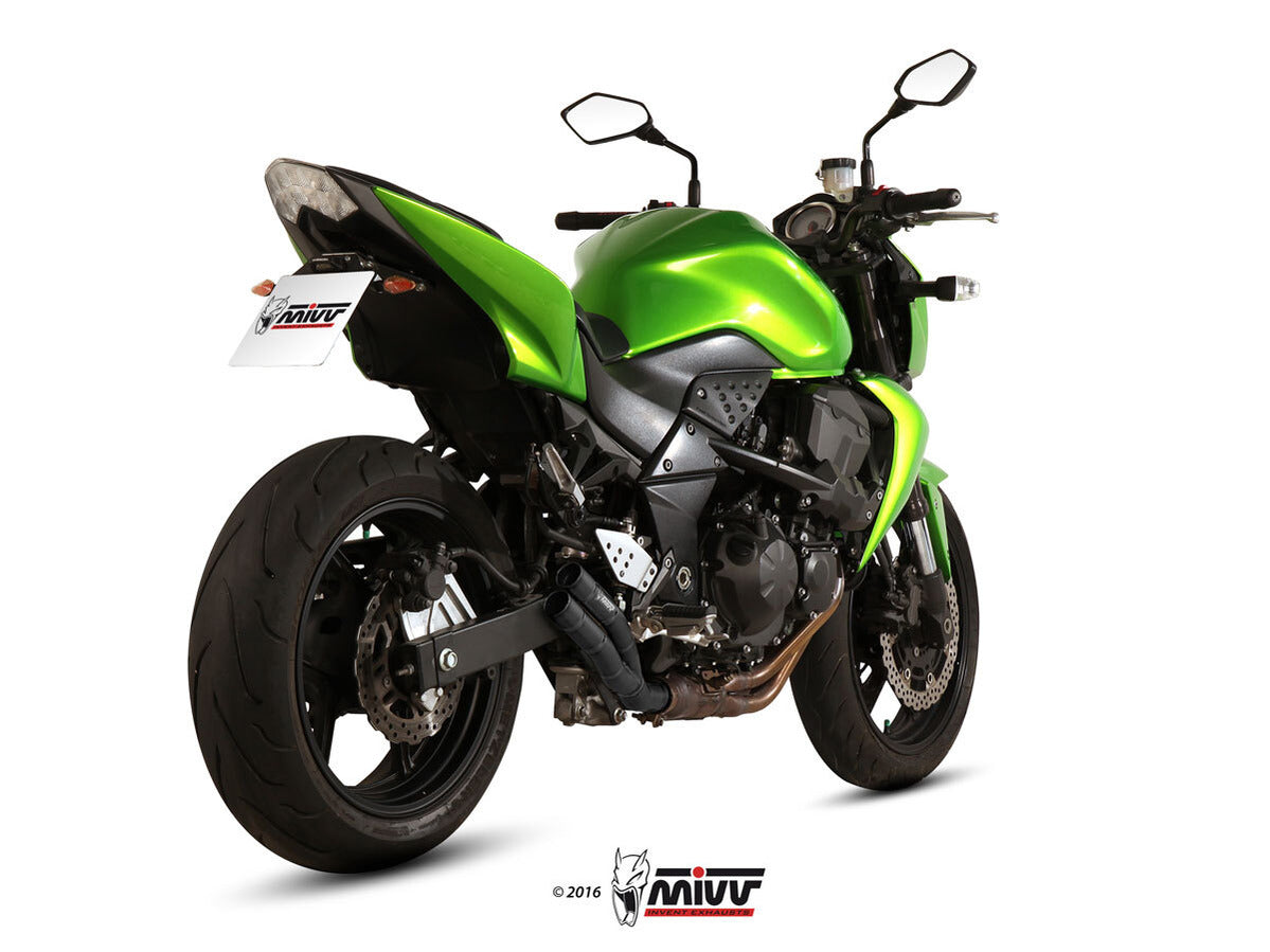MIVV K.018 KAWASAKI Z 750 ( 2007 / 14 ) Slip On Exhaust "Double Gun" (black; not approved) – Accessories in the 2WheelsHero Motorcycle Aftermarket Accessories and Parts Online Shop