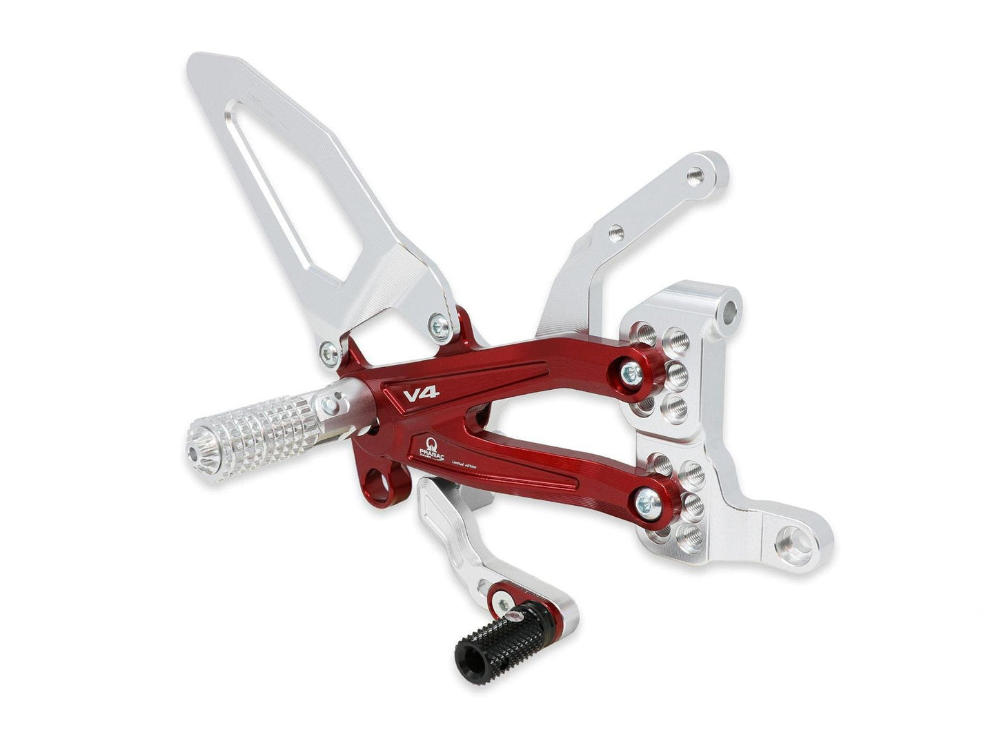 PE408PR - CNC RACING Ducati Panigale V4R Adjustable Rearset "RPS" (Pramac Racing Limited Edition)