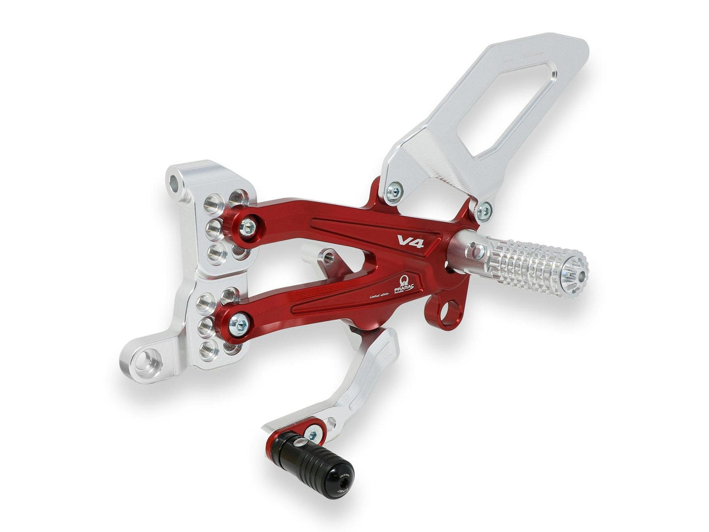 PE408PR - CNC RACING Ducati Panigale V4R Adjustable Rearset "RPS" (Pramac Racing Limited Edition)