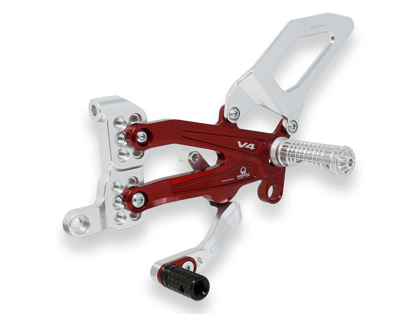 PE407PR - CNC RACING Ducati Panigale V4 Adjustable Rearset "Easy" (Pramac Racing Limited Edition)