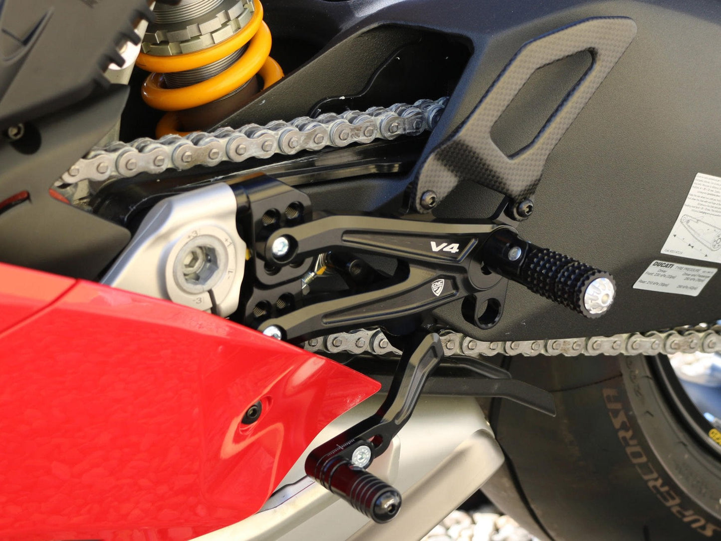 PE408 - CNC RACING Ducati Panigale V4R Adjustable Rearset "RPS"