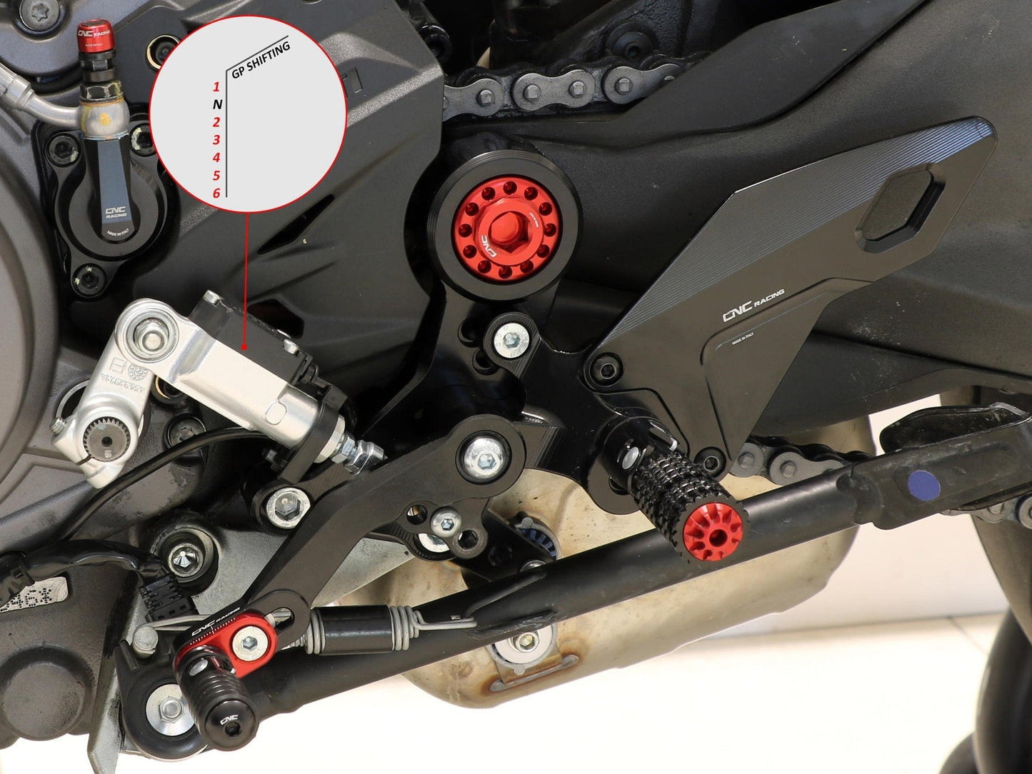 PE433 - CNC RACING Ducati Monster 950 / 937 (2021+) Adjustable Rearset