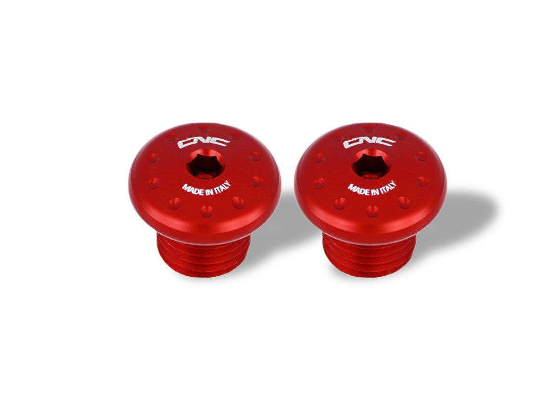 PET40 - CNC RACING Ducati / MV Agusta Rear Footrest Removal Caps (M8)