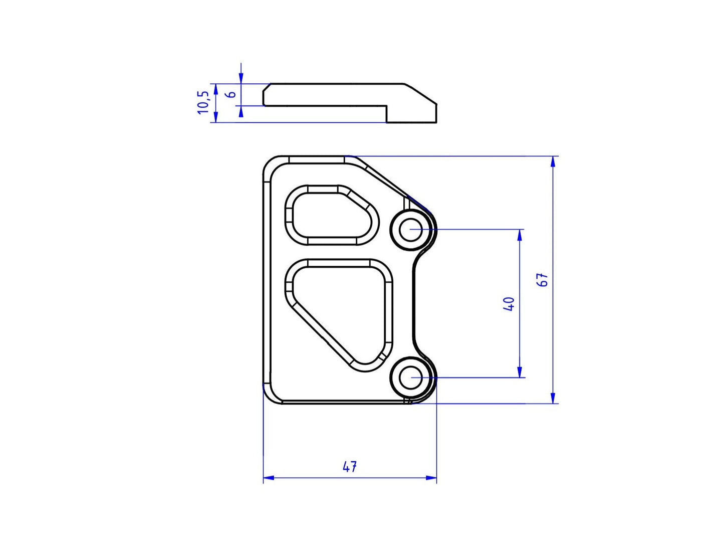 PR324 - CNC RACING Ducati DesertX (2022+) Rear Brake Master Cylinder Protector