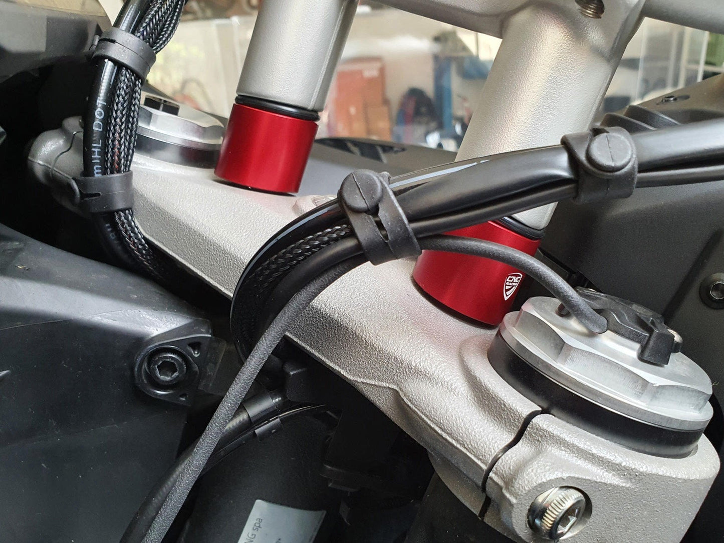 RM258 - CNC RACING Ducati Multistrada V4 (2021+) Handlebar Riser Spacers (H 30mm)