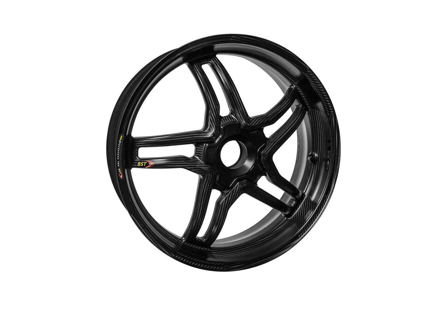 BST Ducati Monster S4 Carbon Wheel "Rapid TEK" (offset rear, 5 slanted spokes, black hubs)