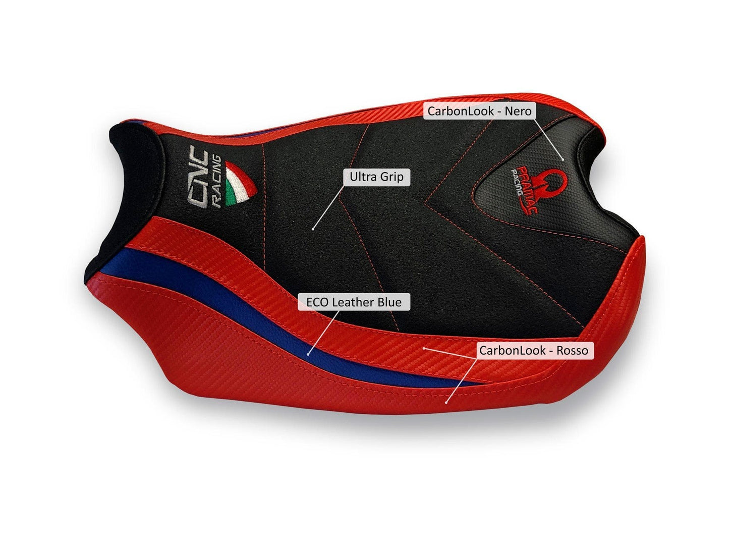 SLD01PR - CNC RACING Ducati Panigale V4 Ultragrip Seat Cover (Pramac edition)