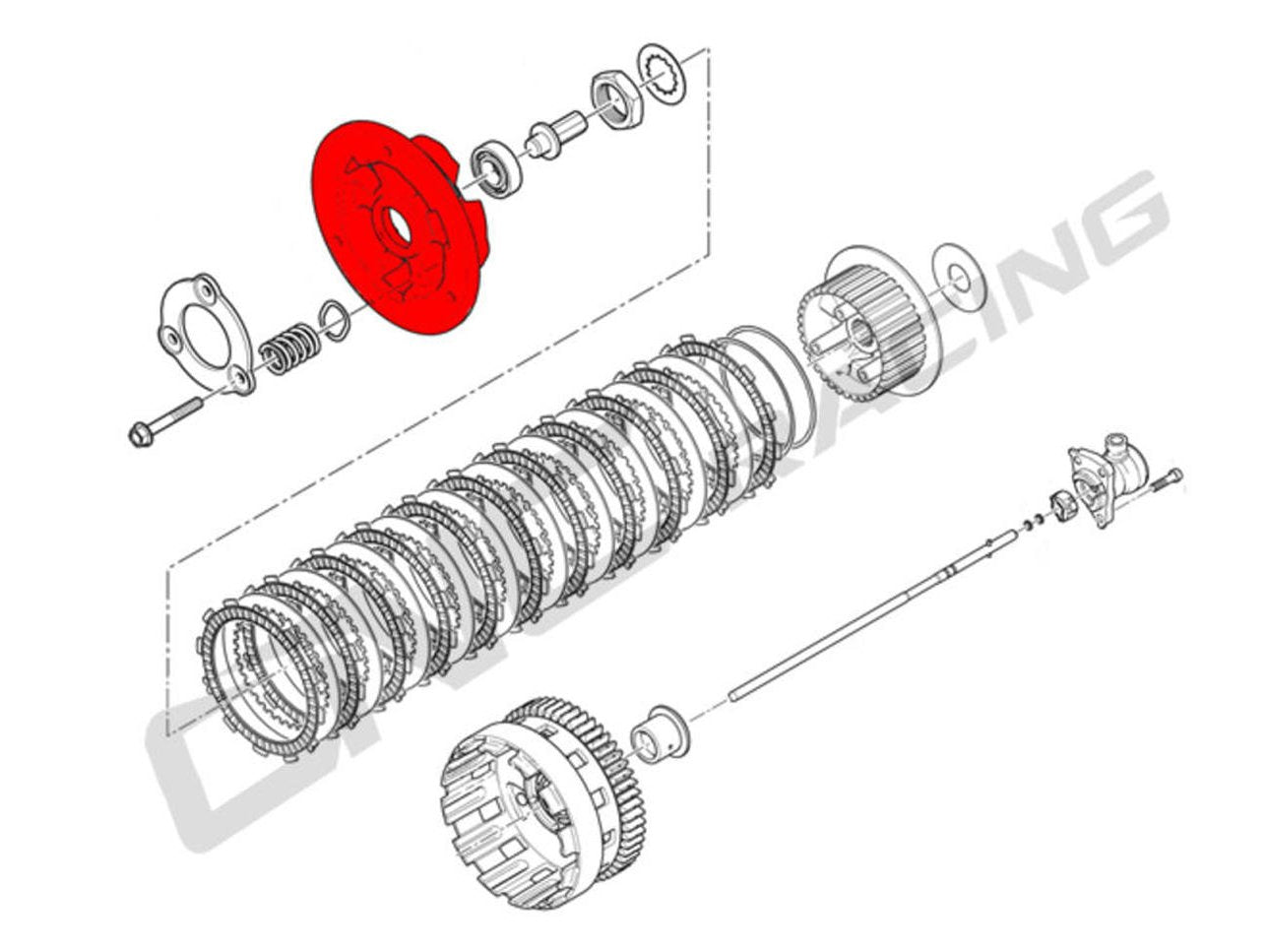 SP201 - CNC RACING Ducati Panigale V4 / Streetfighter Clutch Pressure Plate