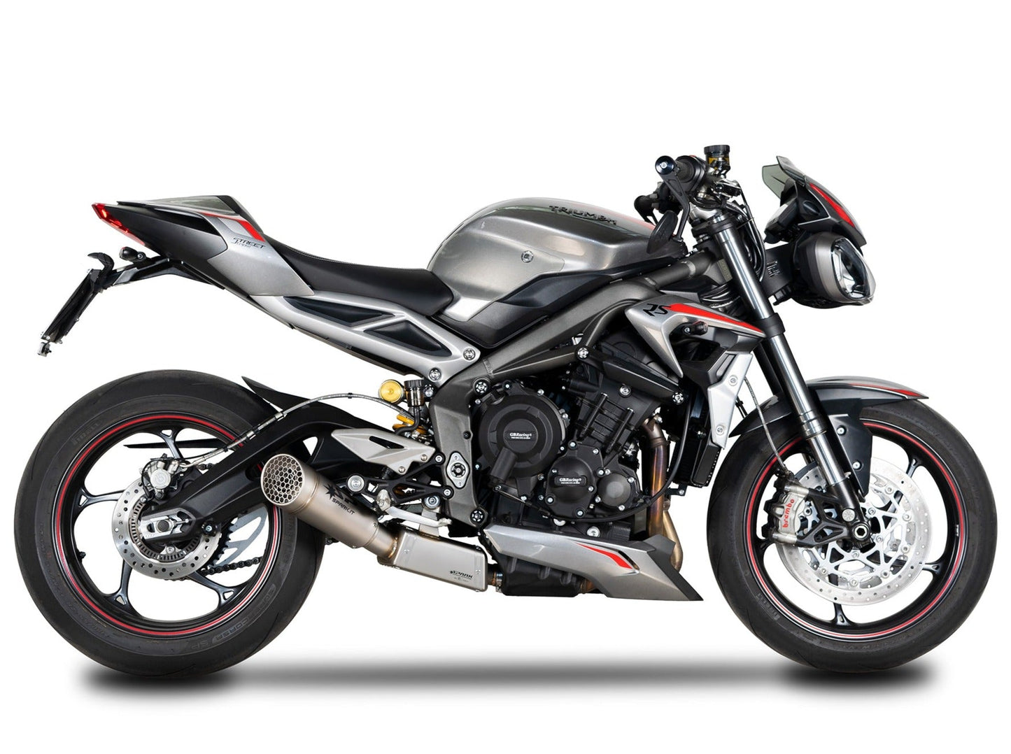 SPARK GTR0503 Triumph Street Triple 765 (20/22) Titanium 3/4 Exhaust System "GRID-O" (approved; polished box) – Accessories in the 2WheelsHero Motorcycle Aftermarket Accessories and Parts Online Shop