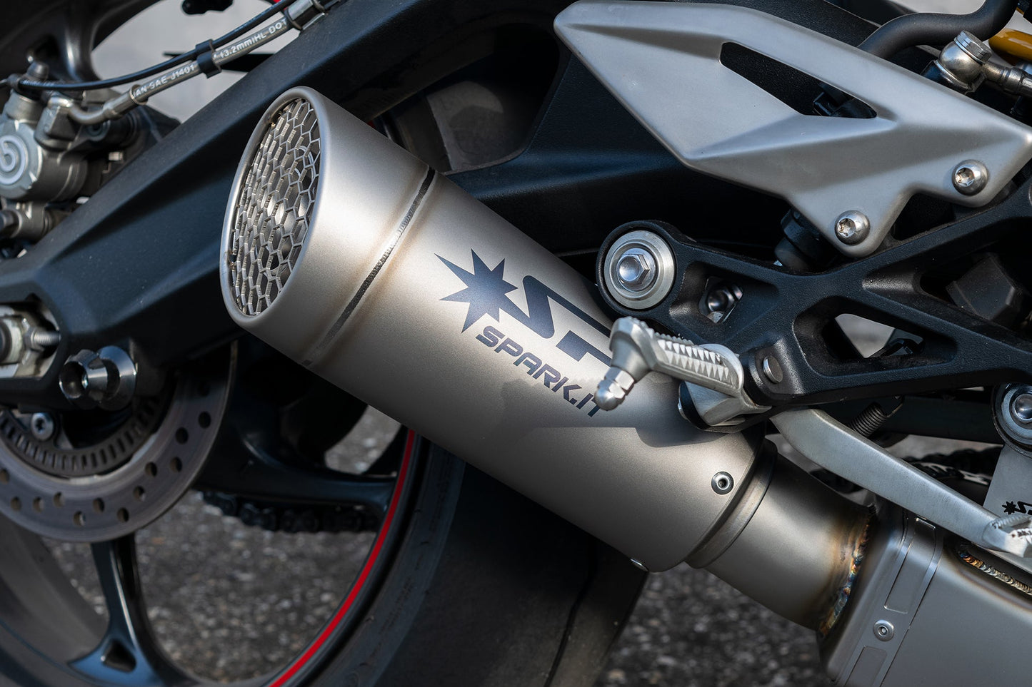 SPARK GTR0503 Triumph Street Triple 765 (20/22) Titanium 3/4 Exhaust System "GRID-O" (approved; polished box) – Accessories in the 2WheelsHero Motorcycle Aftermarket Accessories and Parts Online Shop