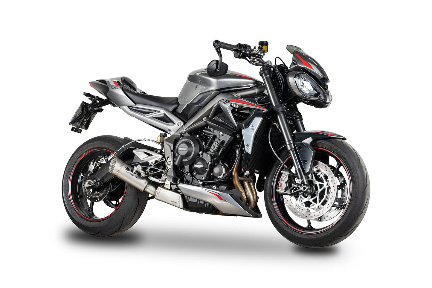 SPARK GTR0503 Triumph Street Triple 765 (20/22) Titanium 3/4 Exhaust System "GRID-O" (approved; polished box) – Accessories in the 2WheelsHero Motorcycle Aftermarket Accessories and Parts Online Shop