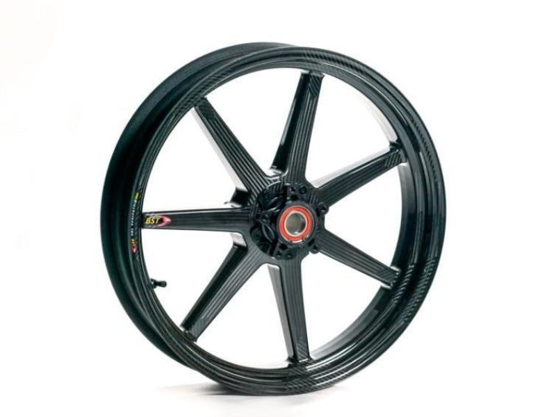 BST Kawasaki ZX-10R (11/...) Carbon Wheel "Mamba TEK" (front, 7 straight spokes, black hubs)