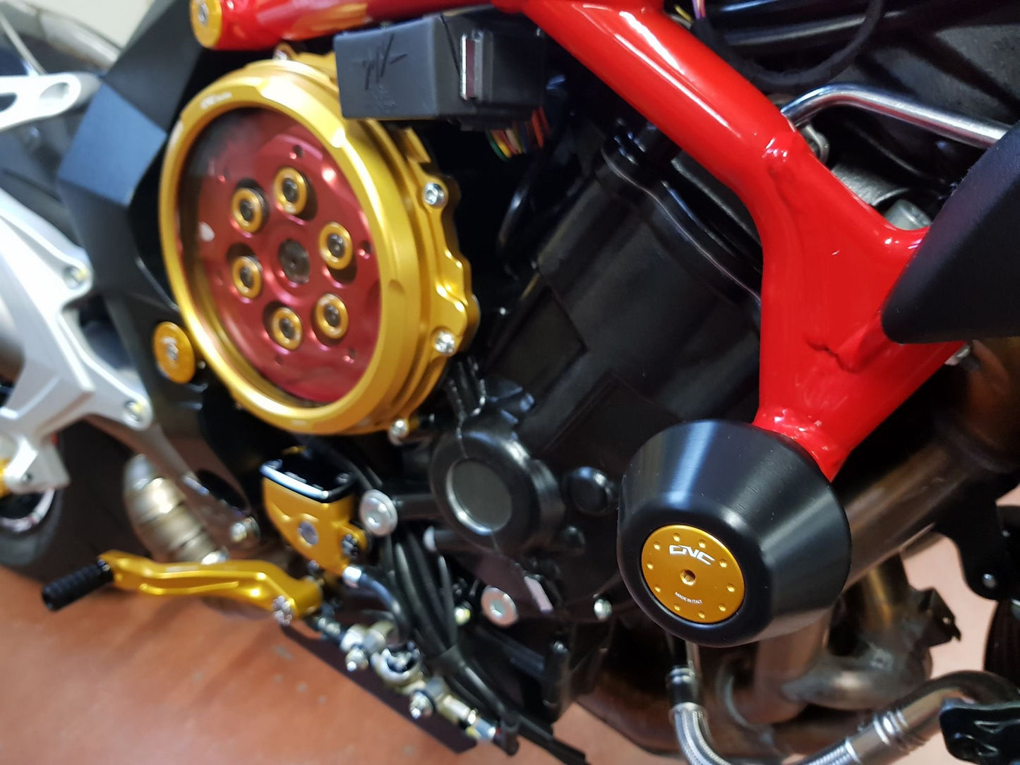 TC213 - CNC RACING MV Agusta Frame Crash Protectors