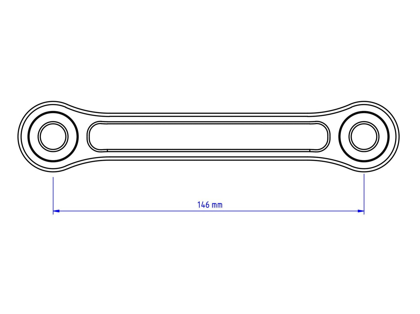 TR115 - CNC RACING Ducati Panigale V4 / Streetfighter Rear Shock Absorber Tie Rods (lower seat position)