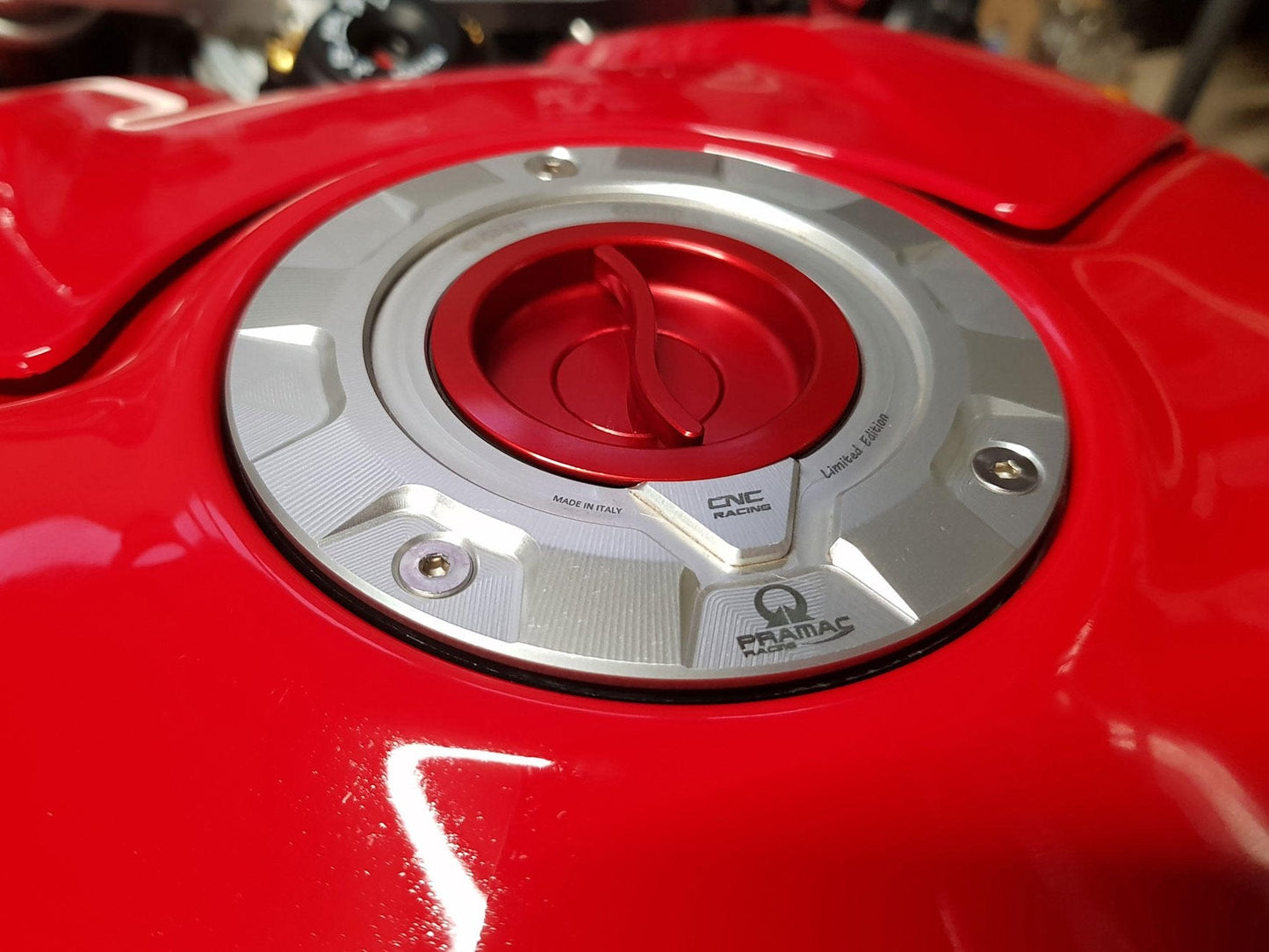 TS423PR - CNC RACING Ducati / MV Agusta Fuel Tank Cap (Pramac edition)