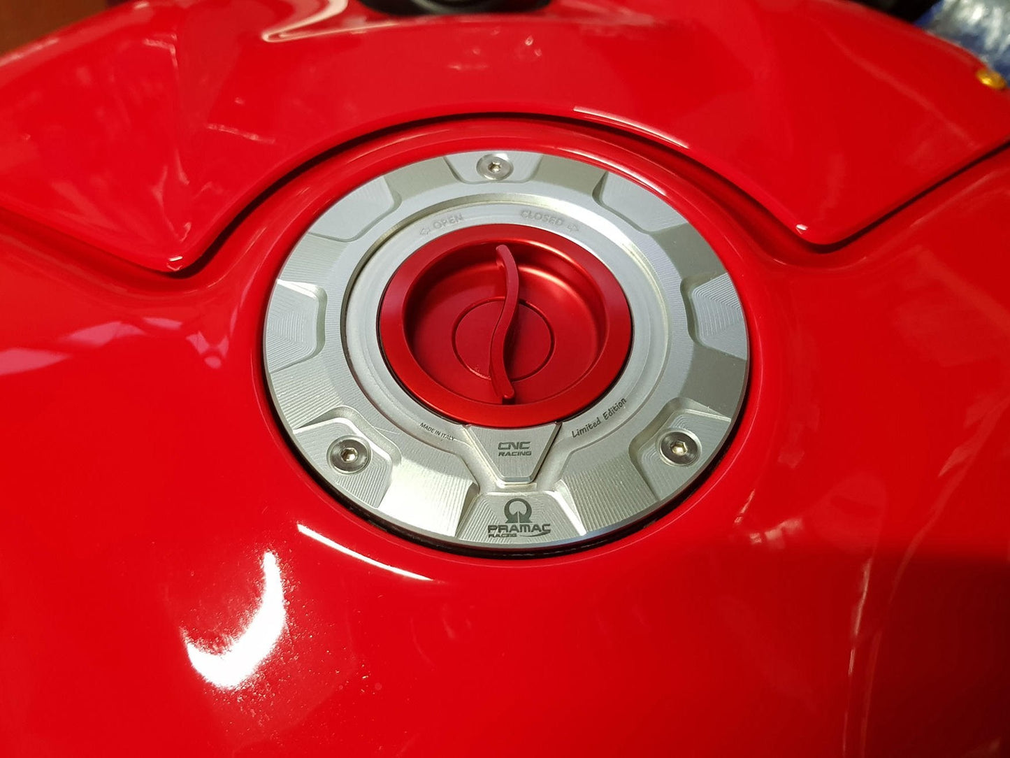 TS423PR - CNC RACING Ducati / MV Agusta Fuel Tank Cap (Pramac edition)