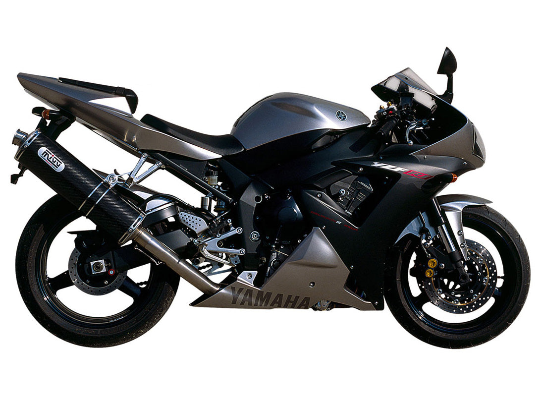 MIVV Y.012 YAMAHA YZF 1000 R1 (2002 - 2003) Slip-on Exhaust "OVAL" (Carbon; approved) – Accessories in the 2WheelsHero Motorcycle Aftermarket Accessories and Parts Online Shop