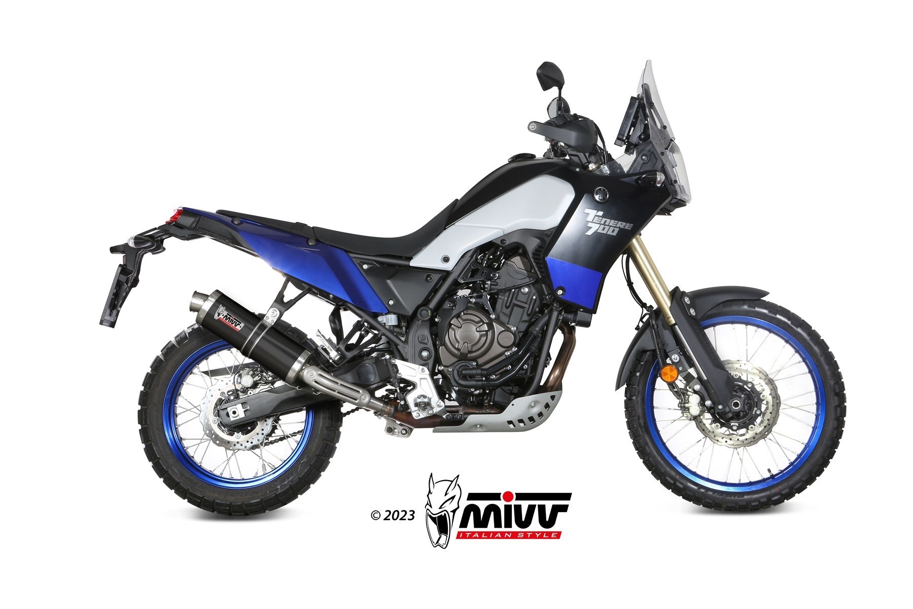 MIVV Y.064 YAMAHA TENERE' 700 (2019 - ) SLIP-ON Exhaust "OVAL" (Black; approved) – Accessories in the 2WheelsHero Motorcycle Aftermarket Accessories and Parts Online Shop