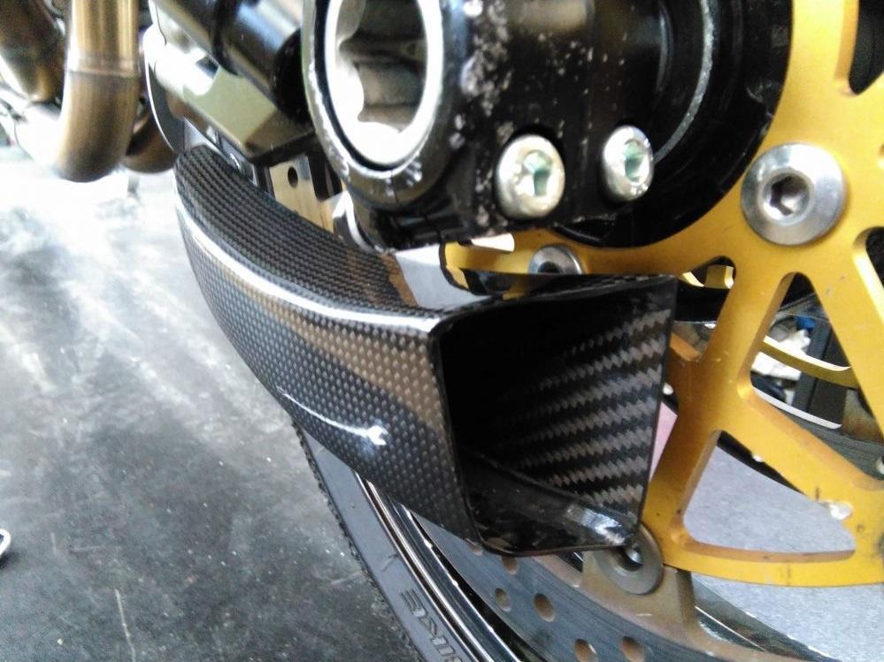 ZA701 - CNC RACING Ducati Hypermotard / Scrambler Carbon Front Brake Cooler "GP Ducts"