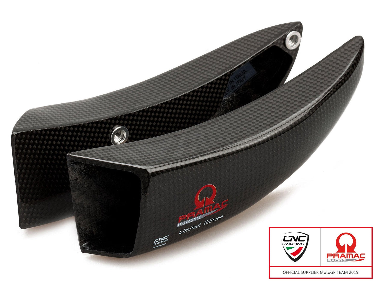 ZA701PR - CNC RACING Ducati Monster / Multistrada Carbon Front Brake Cooling System "GP Ducts" (Pramac edition)