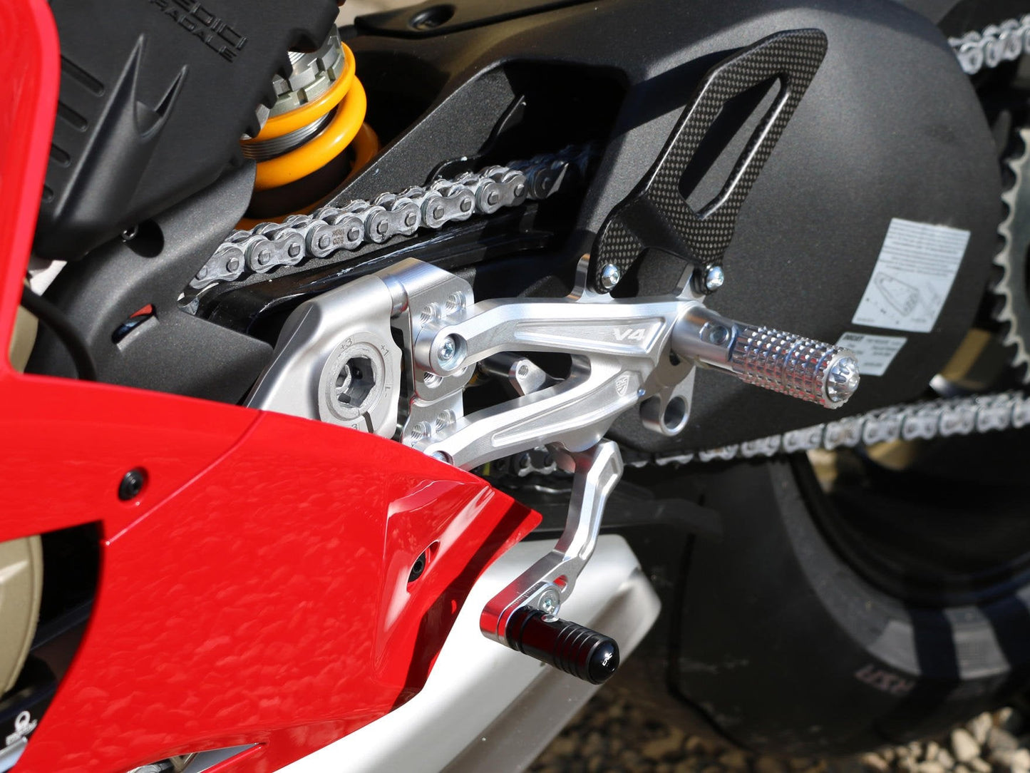 ZA866 - CNC RACING Ducati Panigale V4 Carbon Heel Guards (for CNC Racing rearsets)