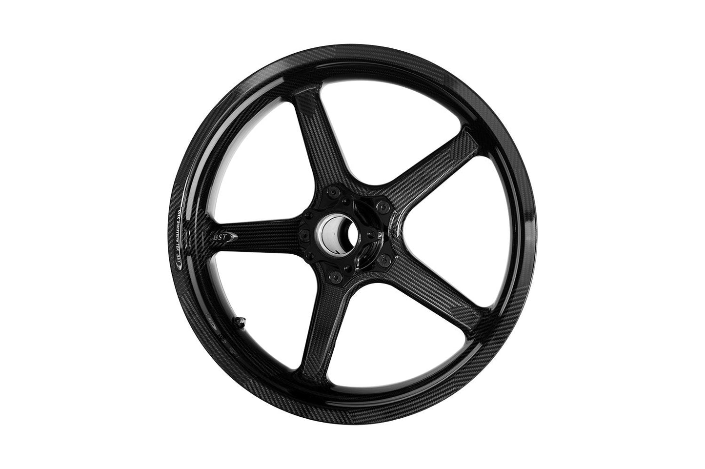 BST Ducati Scrambler Carbon Wheels Set "Twin TEK" (5 straight spokes, black hubs, front & conventional rear)