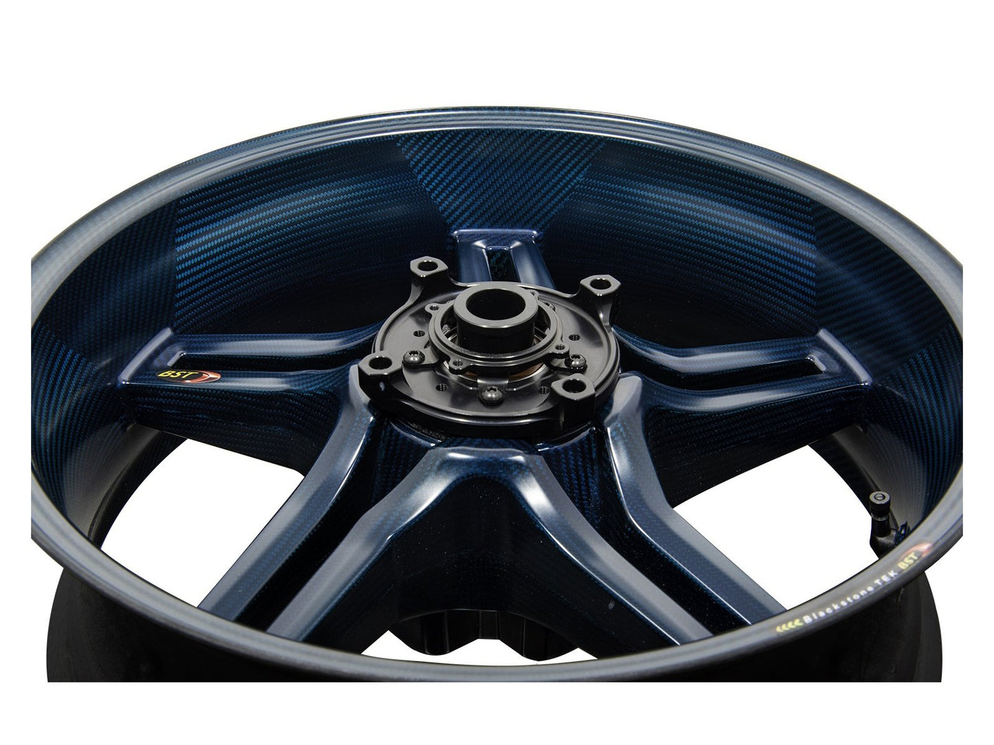 BST Kawasaki ZX-10R (11/...) Carbon Wheel "Rapid TEK" (conventional rear, 5 slanted spokes, black hubs)