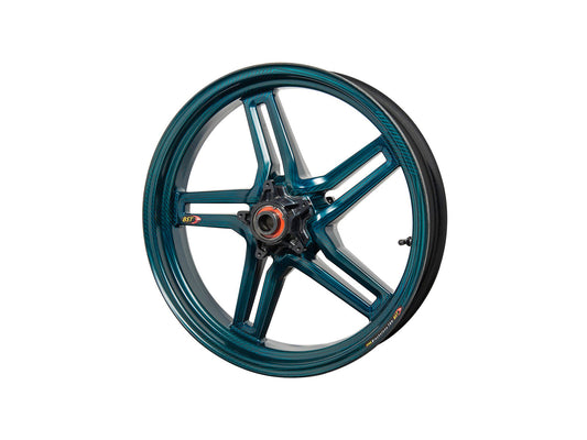 BST Ducati Monster 821 Carbon Wheel "Rapid TEK" (front, 5 slanted spokes, black hubs)