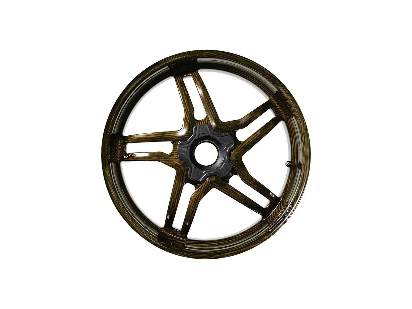 BST MV Agusta F4 Carbon Wheel "Rapid TEK" (offset rear, 5 slanted spokes, black hubs)