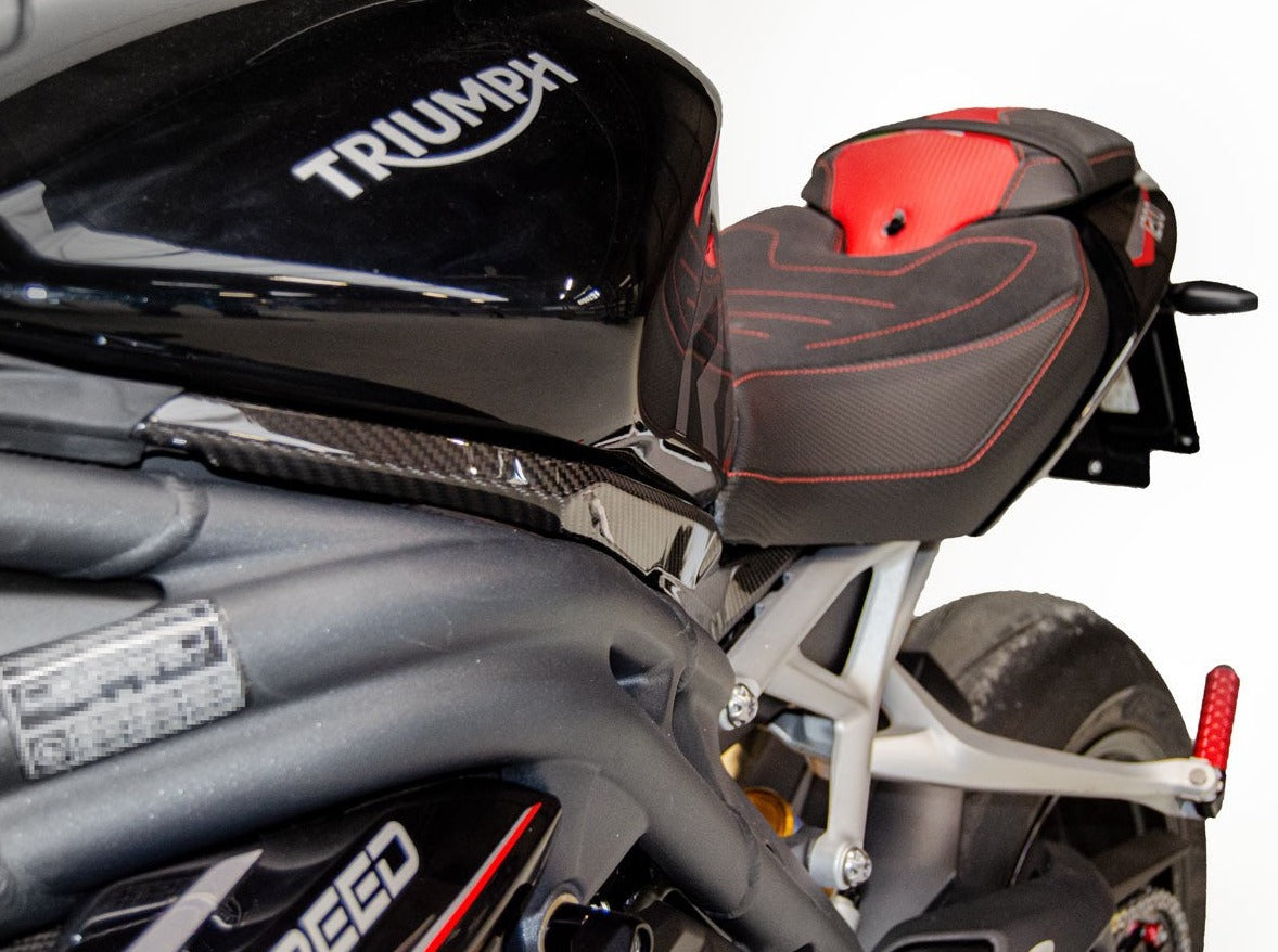 CRB67L - DBK Triumph ST Glossy Carbon Tank Infills