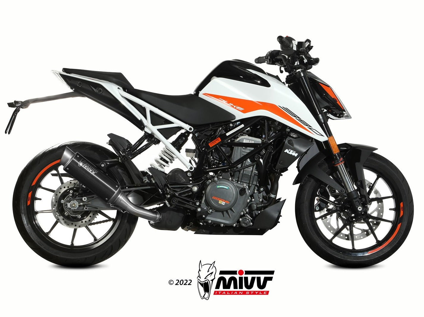 MIVV KT.025 KTM 125 / 390 DUKE ( 2021 / 23 ) Slip-on Exhaust "GP Pro" ( black; approved) – Accessories in the 2WheelsHero Motorcycle Aftermarket Accessories and Parts Online Shop