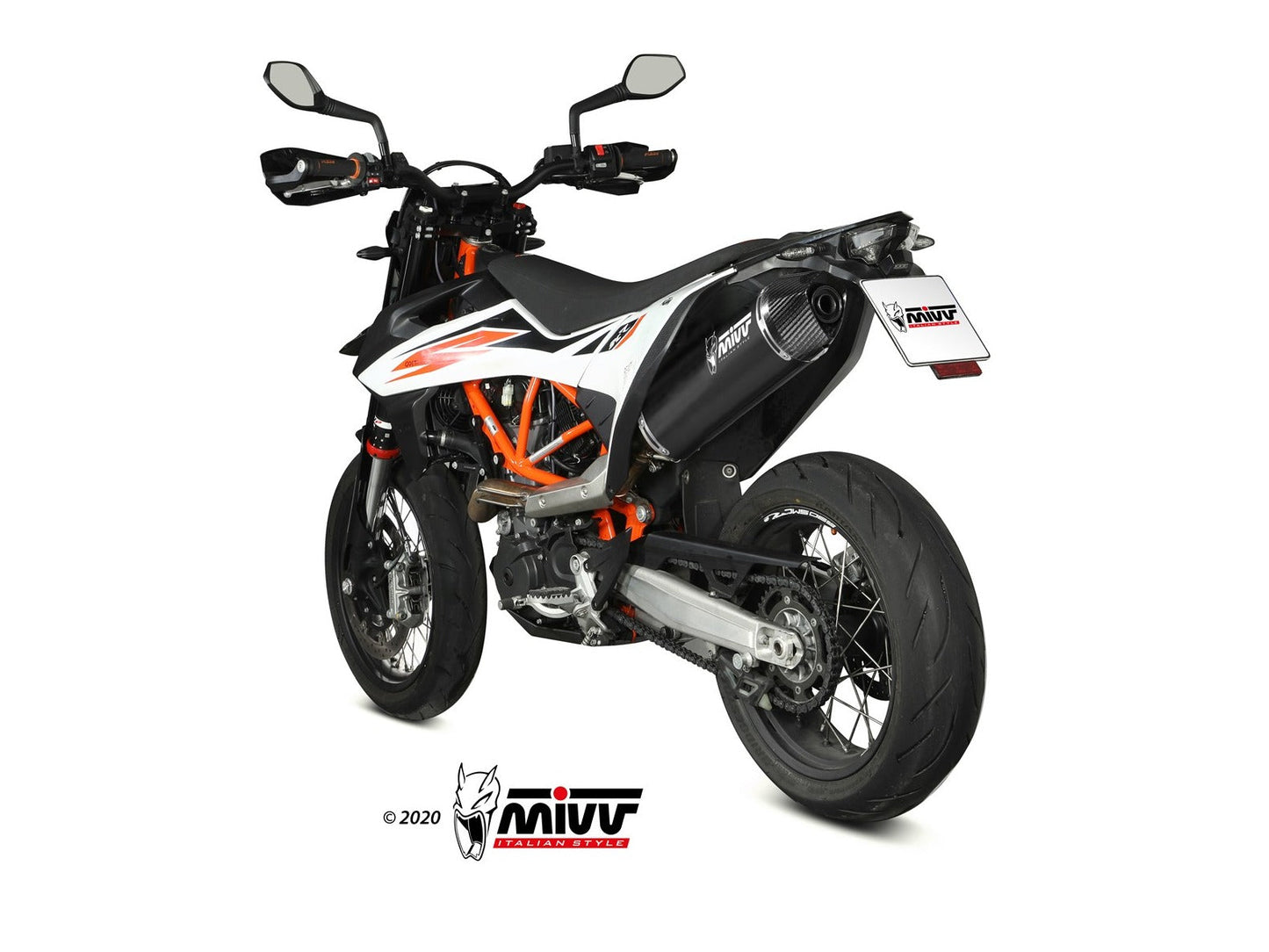 MIVV M.KT.031 KTM 690 Enduro R / SMC R (19/20) Slip-on Exhaust "STR-1" (black; approved) – Accessories in the 2WheelsHero Motorcycle Aftermarket Accessories and Parts Online Shop