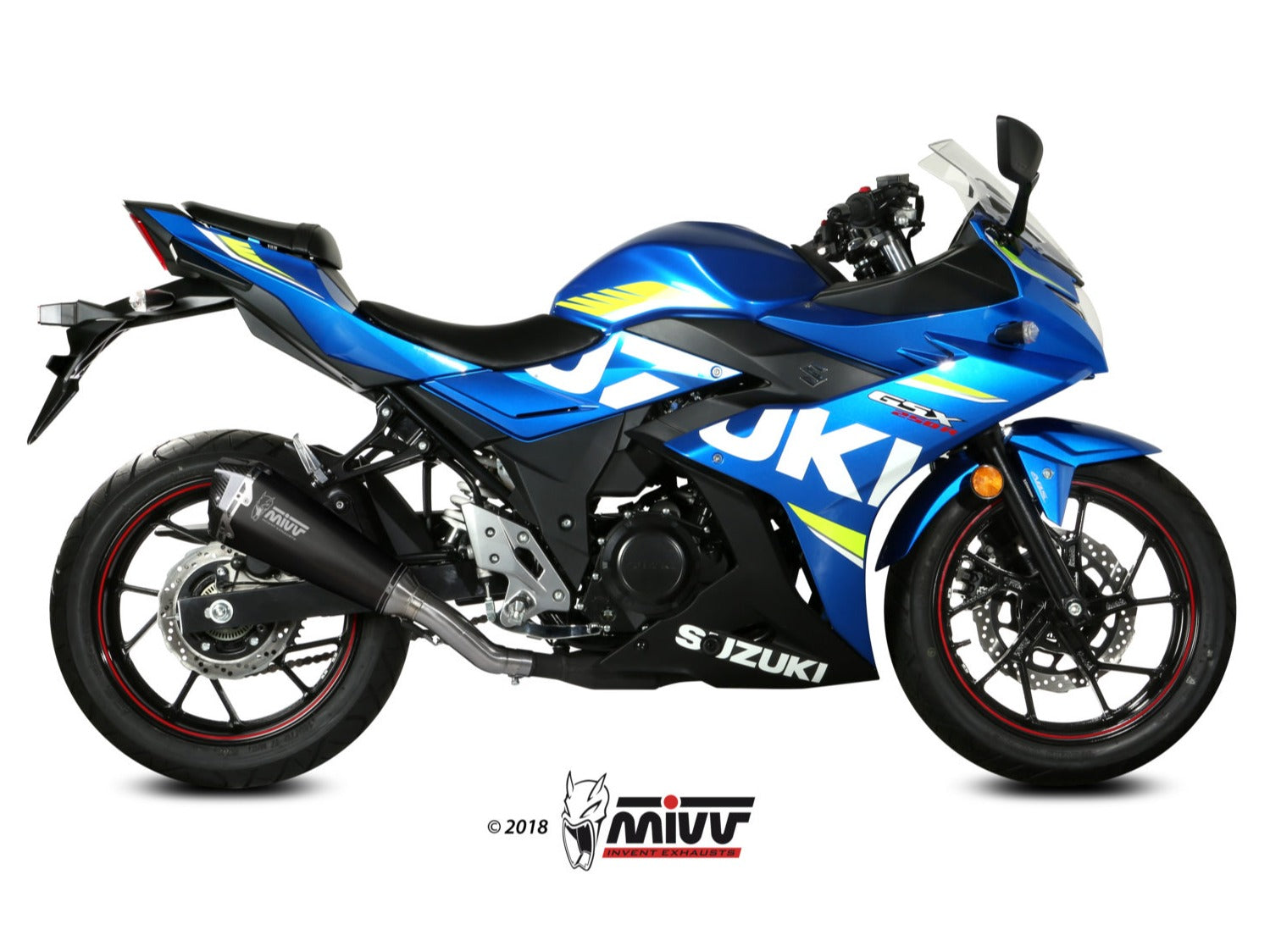 MIVV S.054 SUZUKI GSX 250 R ( 2017 / 20 ) Slip-on Exhaust "DeltaRace" (black; approved) – Accessories in the 2WheelsHero Motorcycle Aftermarket Accessories and Parts Online Shop