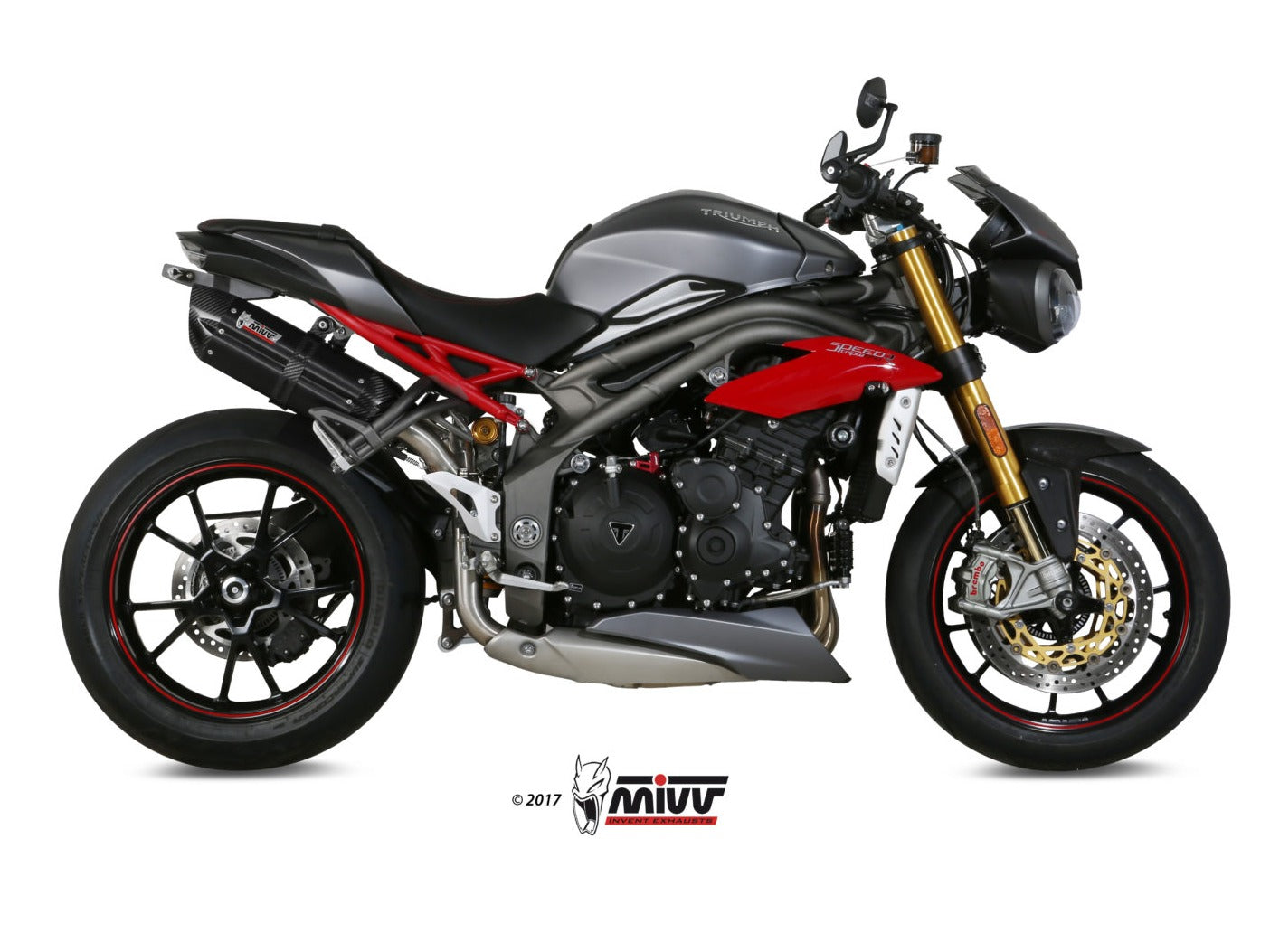 MIVV AT.016 TRIUMPH SPEED TRIPLE 1050 R / S / RS ( 2016 - 17 ) Dual Slip On Exhaust "Suono" (black; approved) – Accessories in the 2WheelsHero Motorcycle Aftermarket Accessories and Parts Online Shop
