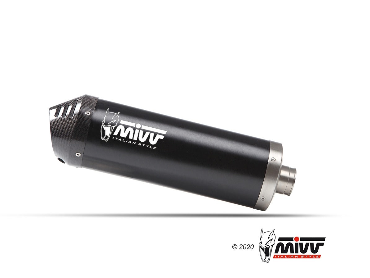 MIVV KT.023 KTM 690 Enduro R / SMC R (2019+) Slip-on Exhaust "Oval" (black + carbon cap; approved) – Accessories in the 2WheelsHero Motorcycle Aftermarket Accessories and Parts Online Shop