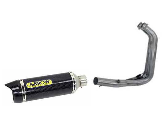 ARROW 71758MI+71930MK Yamaha MT07 (2021+) Carbon Full Exhaust System "Competition Evo Thunder" (racing) – Accessories in the 2WheelsHero Motorcycle Aftermarket Accessories and Parts Online Shop