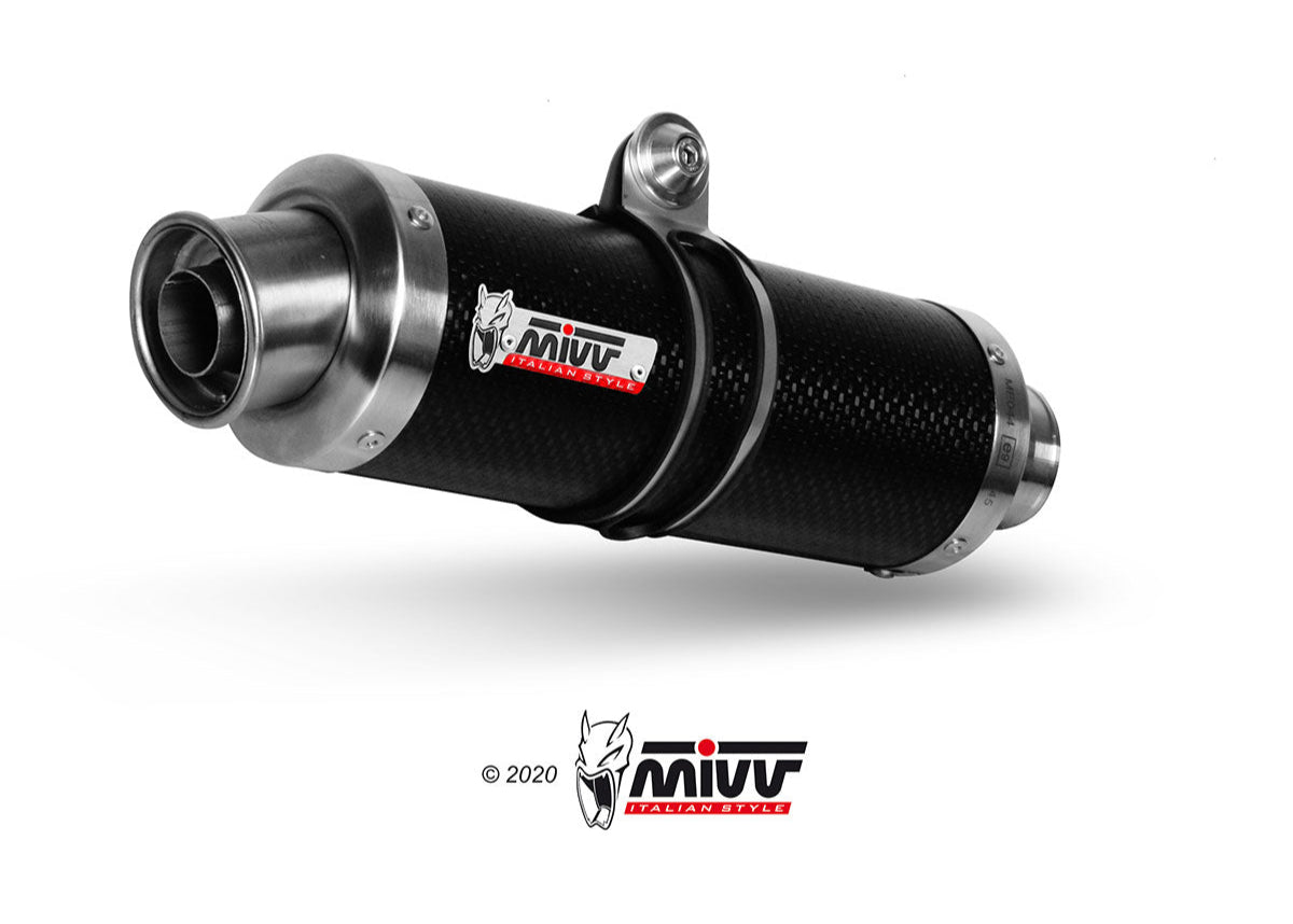 MIVV A.001 Aprilia RSV 1000 (1998 / 2003) Slip-on Exhaust "GP" (carbon; not approved) – Accessories in the 2WheelsHero Motorcycle Aftermarket Accessories and Parts Online Shop