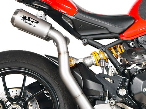 SPARK GDU0836 Ducati Monster 1200R (16/19) High Position Dual Slip-on Exhaust "MotoGP" (racing) – Accessories in the 2WheelsHero Motorcycle Aftermarket Accessories and Parts Online Shop