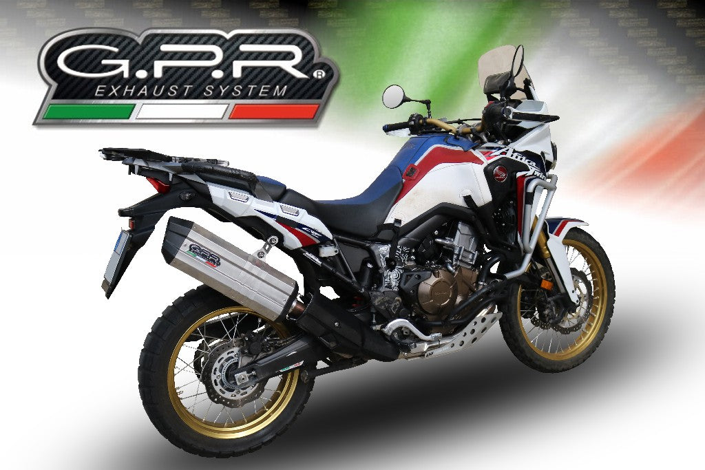 GPR Honda CRF1000L Africa Twin Adventure Sports (18/19) Slip-on Exhaust "Sonic Titanium" (EU homologated)