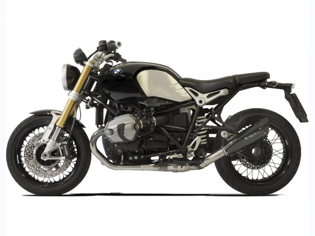 HP CORSE BMW R nineT Slip-on Exhaust "Evoxtreme Black Single Low" (EU homologated)