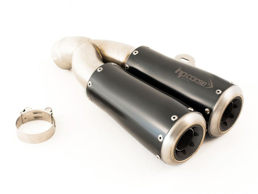 HP CORSE BMW R nineT Dual Slip-on Exhaust "GP-07 Black" (EU homologated)