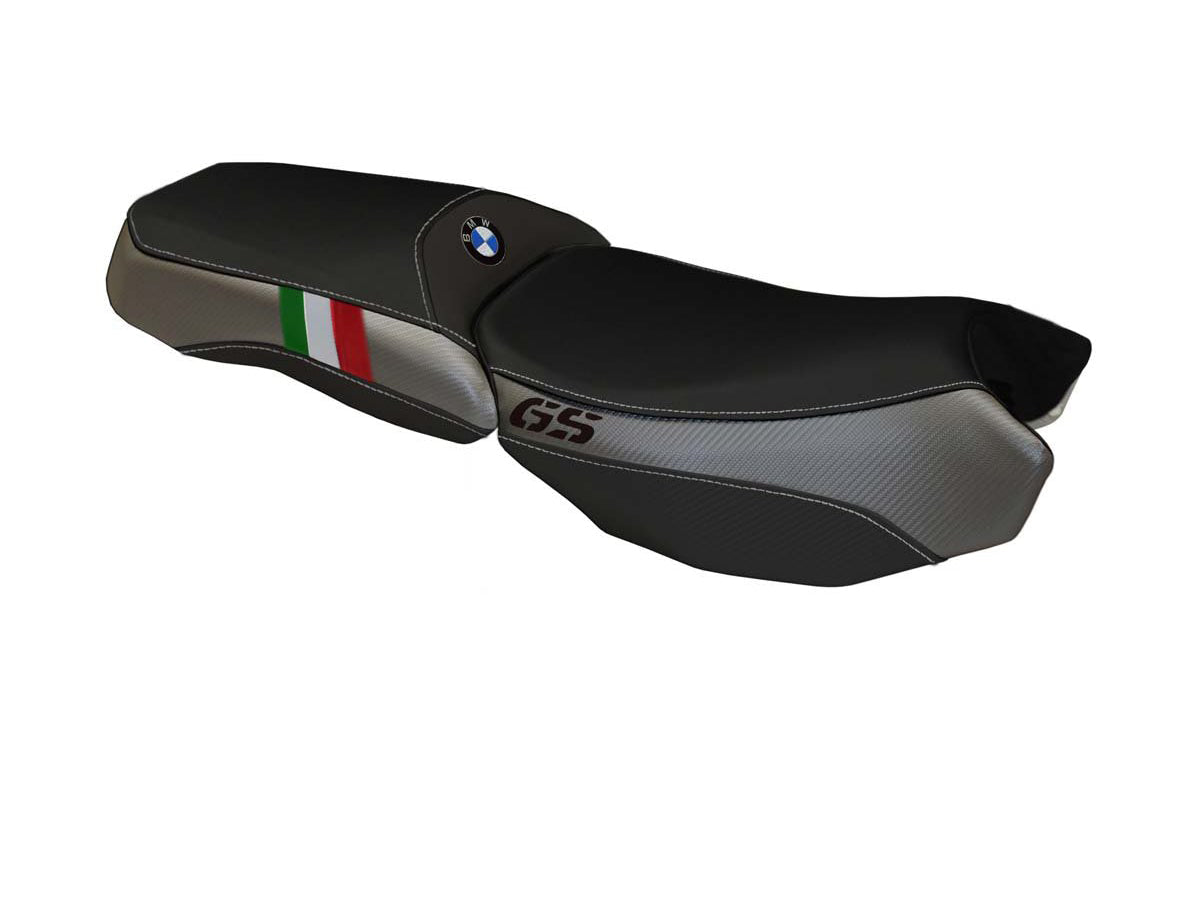 TAPPEZZERIA ITALIA BMW R1200GS Adventure (13/18) Seat Cover "Bologna Carbon Color Tricolore"